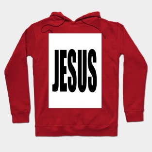 Jesus on white background Hoodie